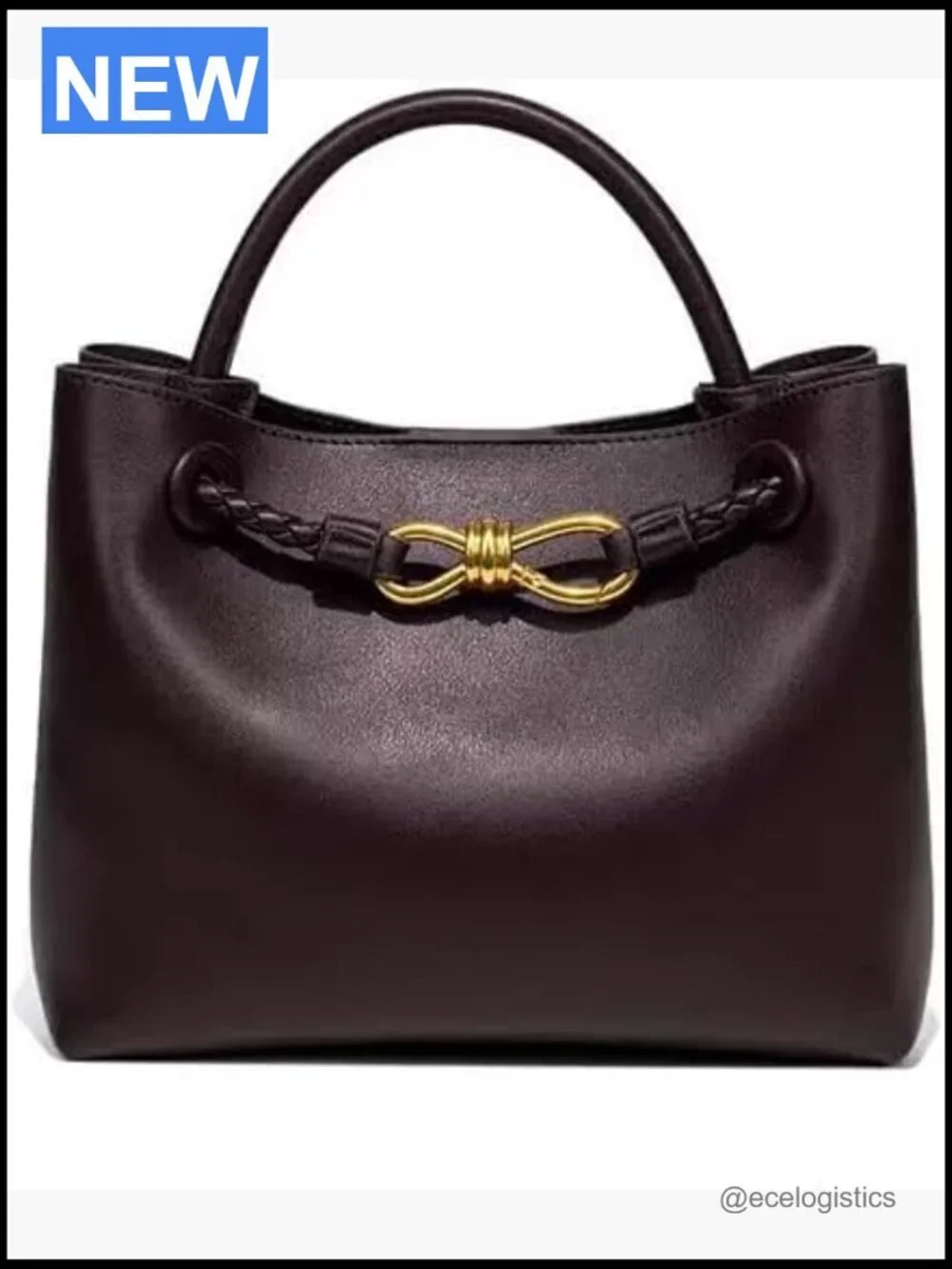 Woven Tote Bag Leather Shoulder Handbag Top Handle Purses